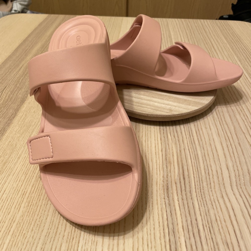 Aetrex Kaia Sandals Womens Size 11 Rose Pink Adjustable Straps Comfort Slip On